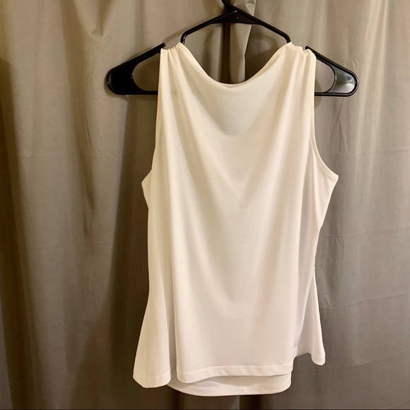 NWOT Calvin Klein Drape Front Sleeveless Top - Picture 2 of 7